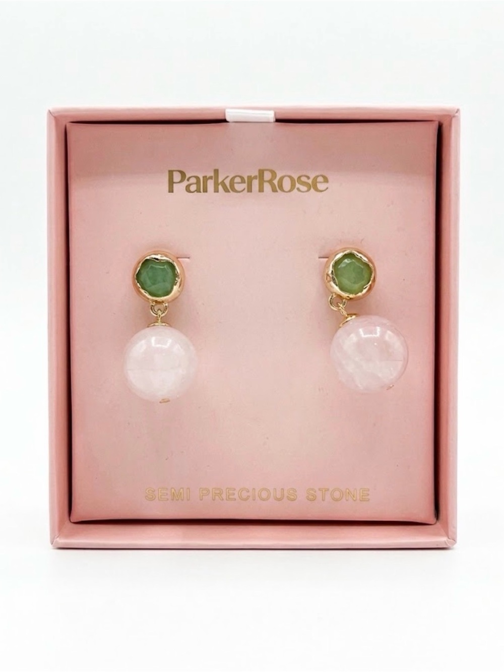NWT ⚜️💖⚜️ Parker Rose Semi Precious Stone Drop Earrings